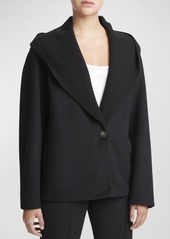 Vince Knit Combo Hooded Wool Jacket