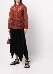 Vince lace-detail cotton blouse