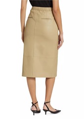 Vince Leather Pencil Midi-Skirt