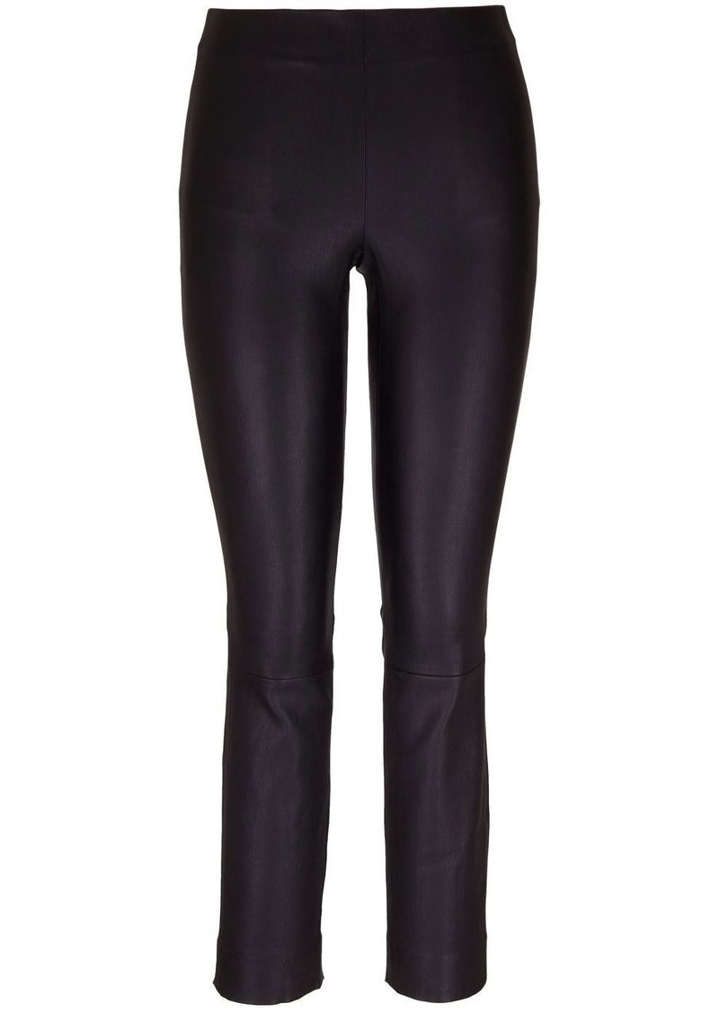 Vince leather slim-cut trousers
