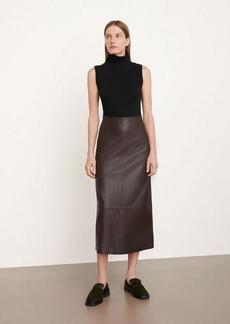 Vince Leather Straight Skirt