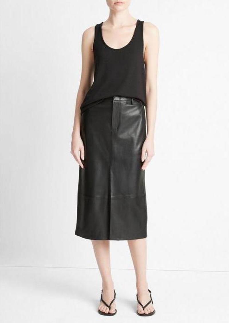 Vince Leather Trouser Skirt