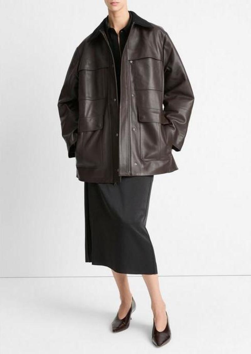 Vince Leather Utility Jacket