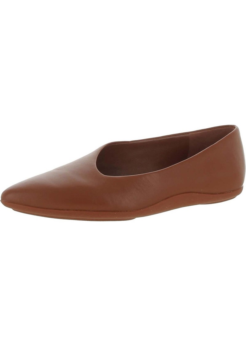 Vince Lex Womens Leather Pointed Toe Ballet Flats