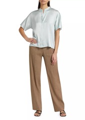 Vince Linen-Blend High-Rise Trousers