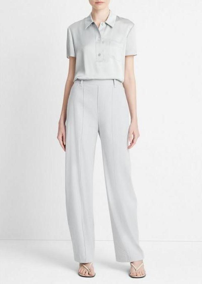 Vince Linen-Blend High-Waist Pull-On Pant