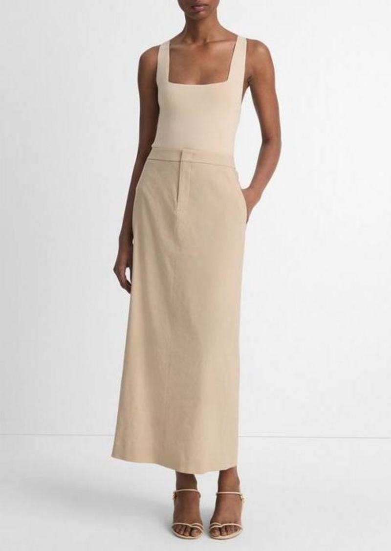 Vince Linen-Blend Mid-Rise Maxi Skirt