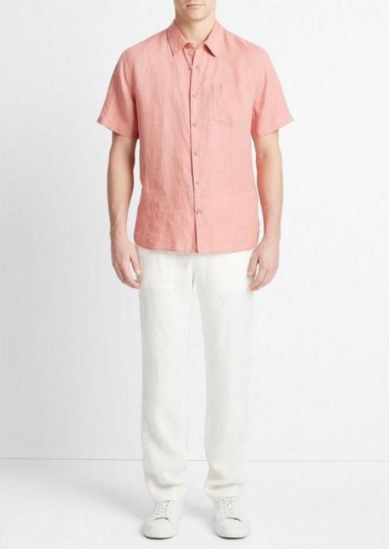 Vince Linen Short-Sleeve Shirt