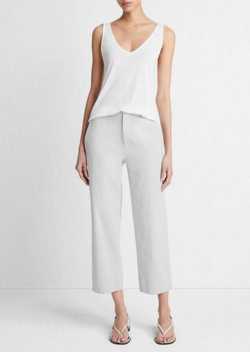 Vince Low-Rise Washed Cotton Crop Pant