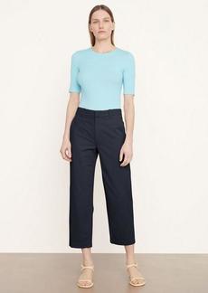 Vince Low-Rise Washed Cotton Crop Pant