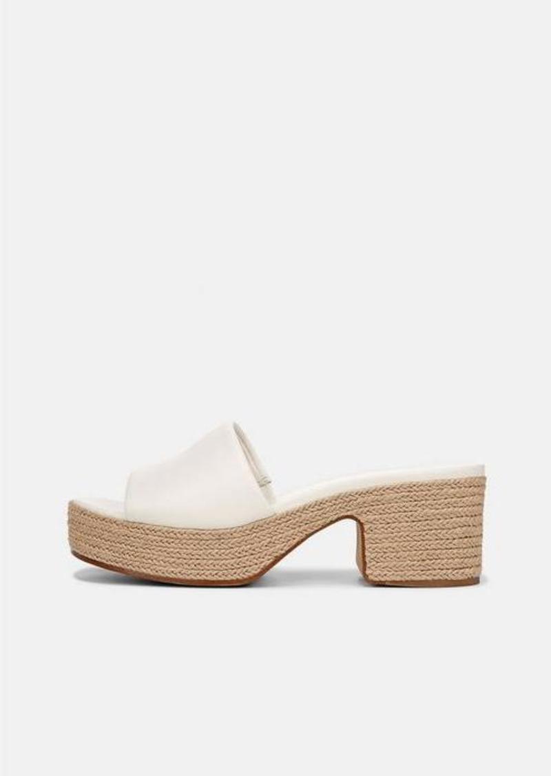 Vince Margo Leather Heeled Espadrille Slide