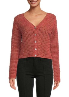 Vince Marled Open Knit Cardigan