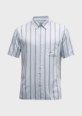 Vince Men's Pacifica Stripe Short Sleeve Sport Shirt