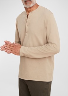 Vince Men's Stand Collar Long-Sleeve T-Shirt