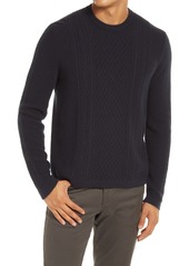 Men's Vince Cable Knit Crewneck Wool & Cashmere Sweater
