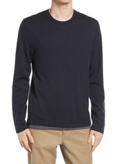 Vince Lightweight Double Layer Merino Wool T-Shirt in Coastal/Med H Grey at Nordstrom