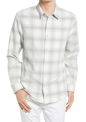 Vince Plaid Corduroy Button-Down Shirt in Black at Nordstrom