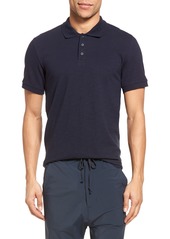 Vince Regular Fit Slub Jersey Polo in White at Nordstrom
