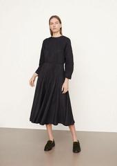 Vince Micro-Pleated Boat Neck Dress