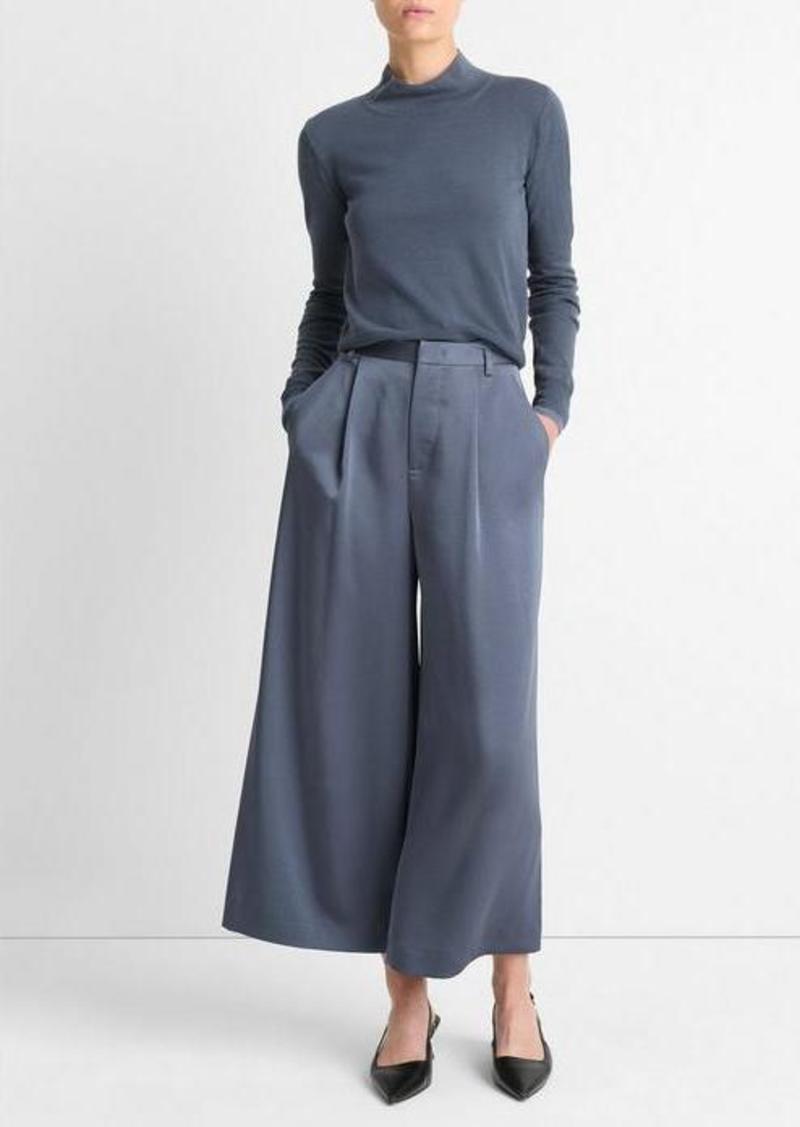 Vince Mid-Rise Satin Culotte