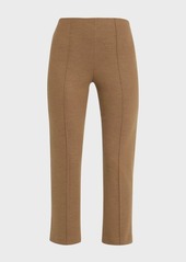 Vince Mid-Rise Stitched Wool Kick-Flare Pants