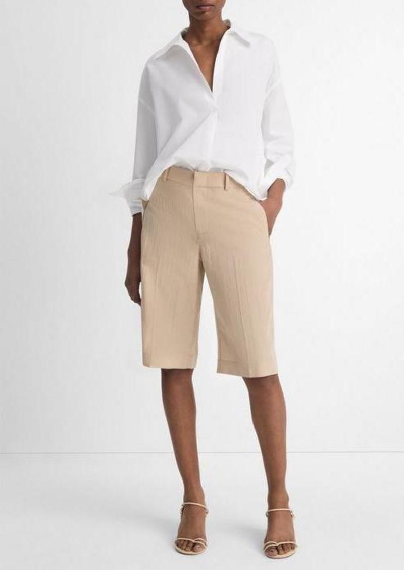 Vince Mid-Rise Textured Tailored Short