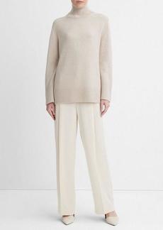 Vince Mixed-Gauge Wool-Cashmere Turtleneck Tunic Sweater