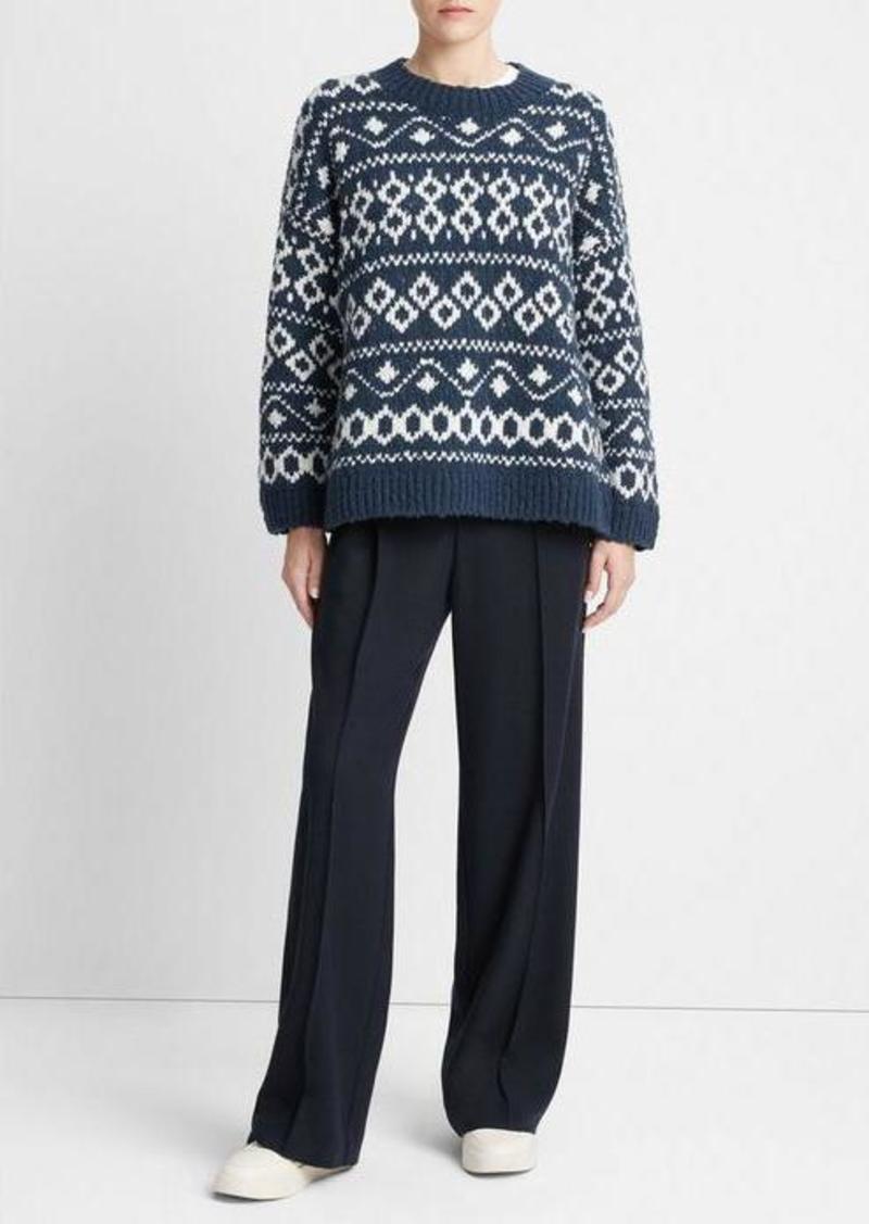 Vince Nordic Fair Isle Crew Neck Sweater