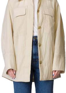 Vince Padded Shirt Jacket In Pale Fawn