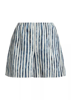 Vince Painterly Stripe Pull-On Shorts