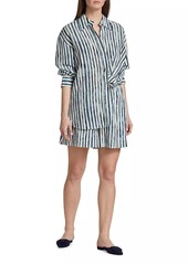 Vince Painterly Stripe Pull-On Shorts