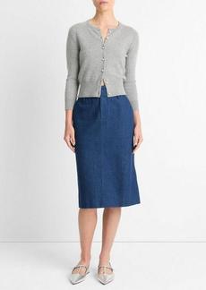 Vince Pearl-Button Wool-Blend Cardigan