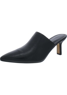 Vince Penelope Womens Faux Leather Pointed Top Mules