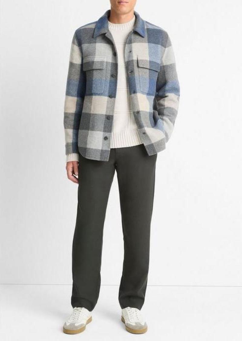 Vince Plaid Italian Splittable Wool-Blend Shirt Jacket