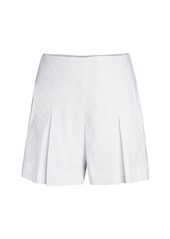 Vince Pleat-Front Linen-Blend Shorts