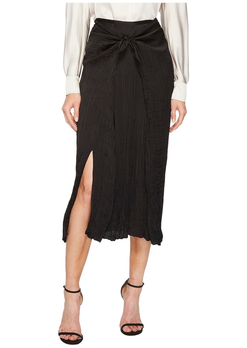 Vince Pleated Tie Front Skirt