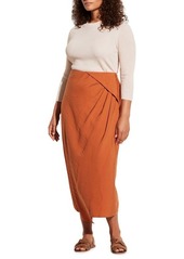 Vince Plus Cascade Asymmetric Midi Skirt