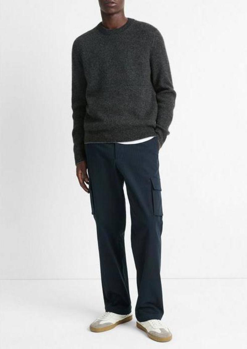 Vince Plush Cashmere Thermal Crew Neck Sweater