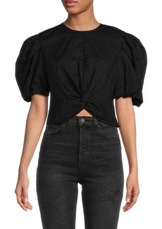 Vince Puff Sleeve Twist Front Top