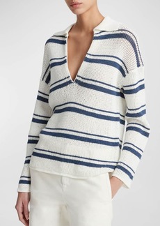Vince Racked Ribbed Stripe Pullover Sweater