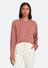 Vince Relaxed Band Collar Blouse - XS