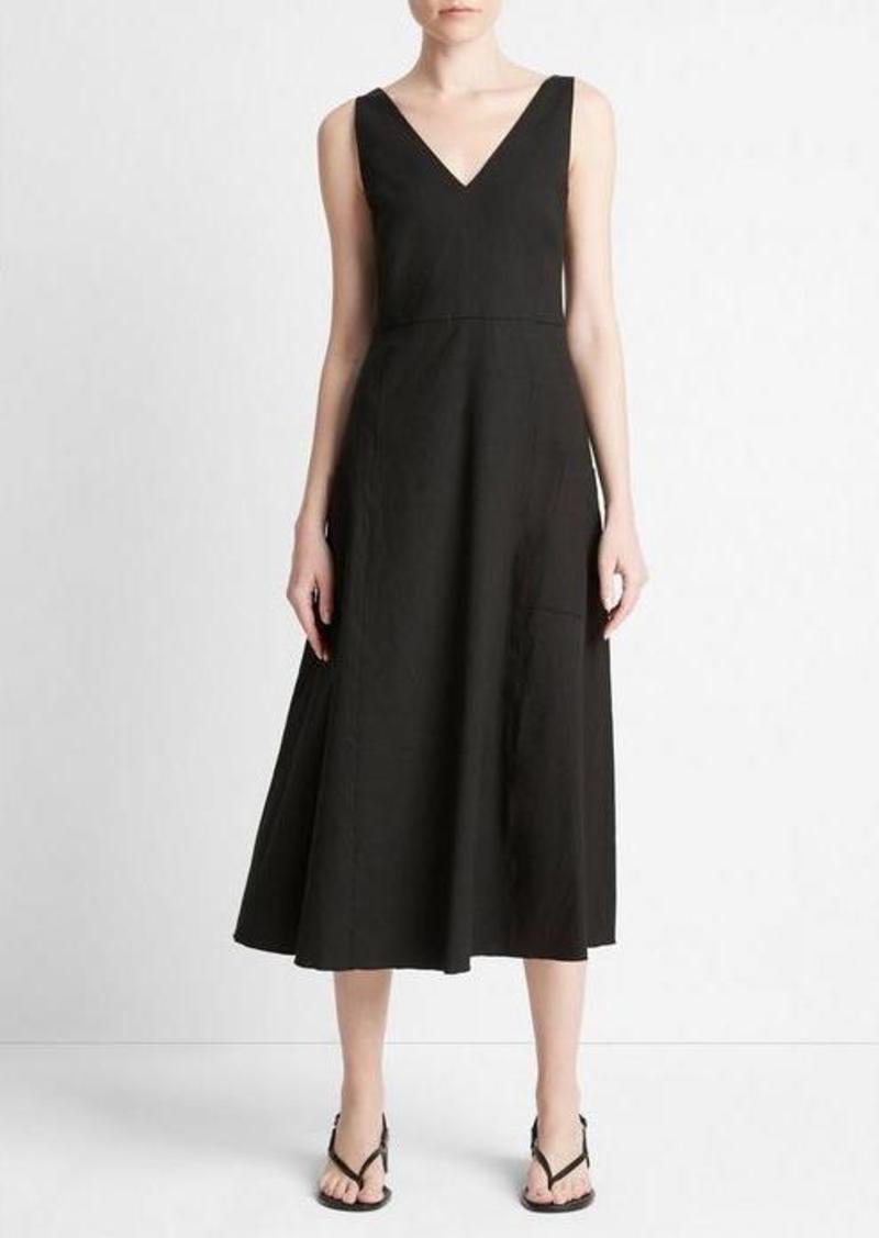 Vince Relaxed V-Neck Pocket Dress