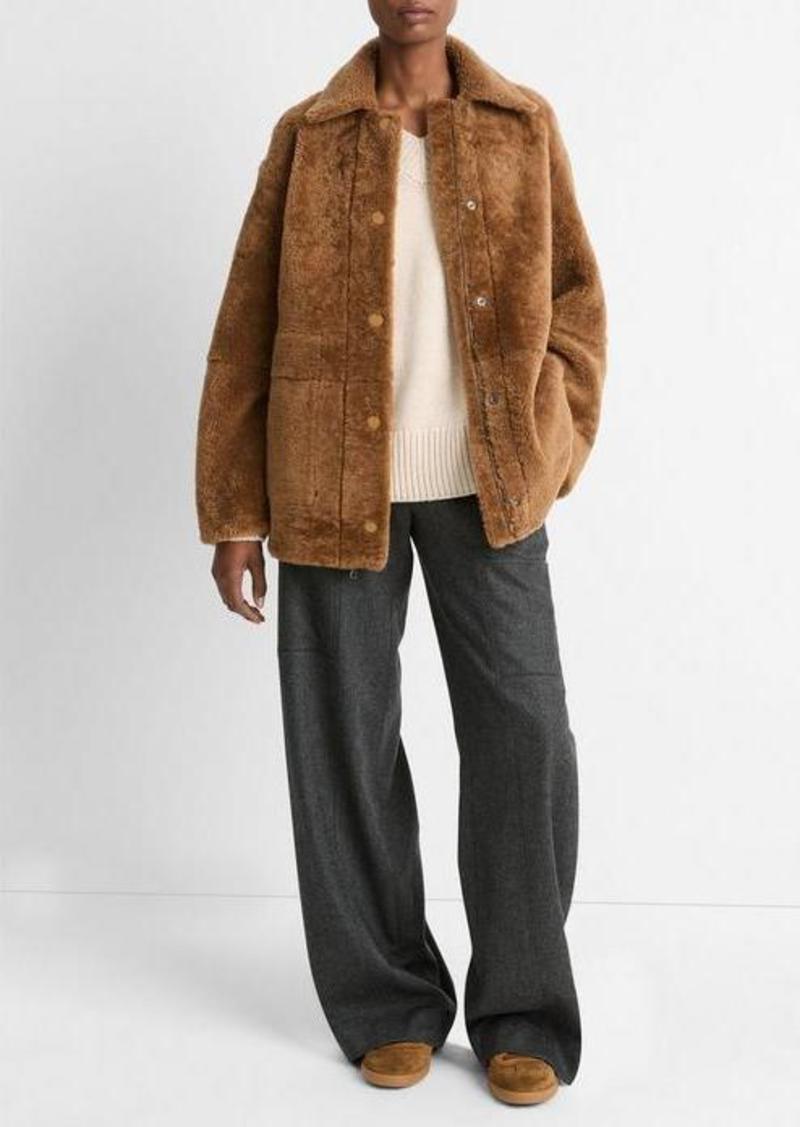 Vince Reversible Plush Shearling Jacket