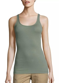 Vince Rib-Knit Cotton-Blend Tank Top