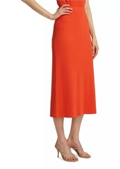 Vince Rib-Knit Midi-Skirt