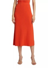 Vince Rib-Knit Midi-Skirt