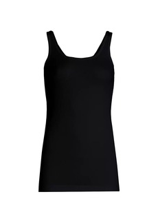 Vince Rib-Knit Scoopneck Tank