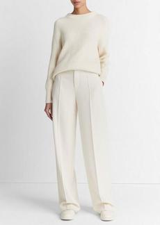 Vince Ribbed Cotton-Cashmere Funnel Neck Sweater