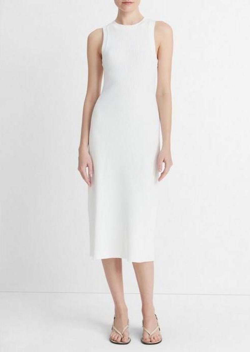 Vince Ribbed High-Neck Tank Dress