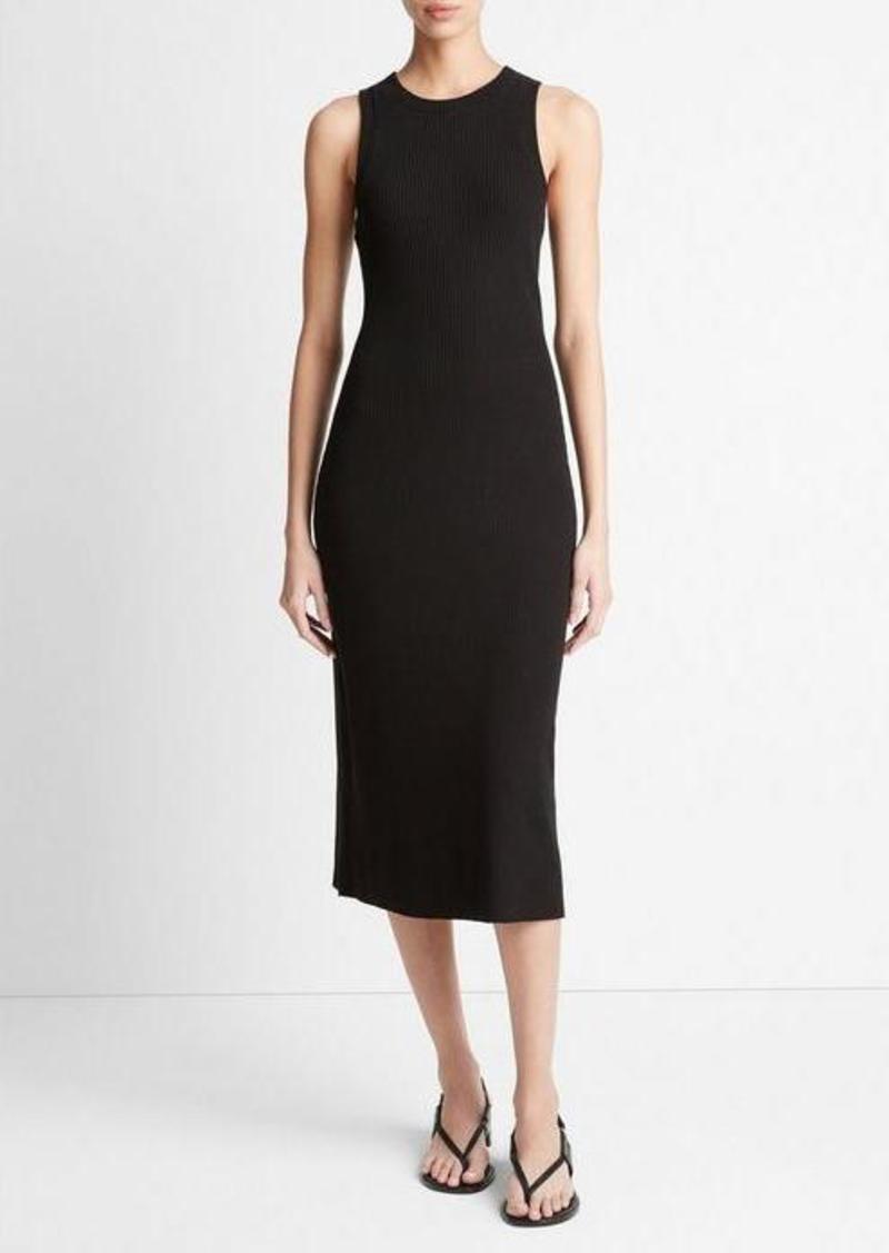 Vince Ribbed High-Neck Tank Dress